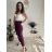 Nohavice elegantné s opaskom 3/4 krátke dámske (S/M/L ONE SIZE) TALIANSKA MÓDA IMPLI257048