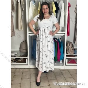 Šaty dlouhé letní krátky rukáv dámske DEISA (S/M/L ONE SIZE) TALIANSKA MÓDA IMSM26000325/DUR