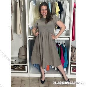 Šaty letné krátky rukáv dámske CAMELA (S/M/L ONE SIZE) TALIANSKA MÓDA IM42626361