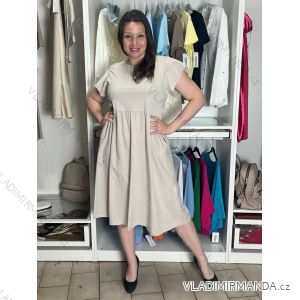 Šaty letné krátky rukáv dámske CAMELA (S/M/L ONE SIZE) TALIANSKA MÓDA IM42626361/DUR