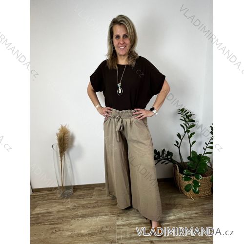 Nohavice letné dlhé dámske LUCY (40/42/44 ONE SIZE) TALIANSKA MÓDA FOS26FWS-2554/DUR