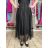 Šaty dlhé spoločenské tylové bez rukávov dámske BEATRICE (S/M/L ONE SIZE) TALIANSKA MÓDA IMWKH266086/DUR S/M/L čierna