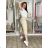Nohavice volnočasové dámske nadrozměr AMANDA (40/42/44/46 ONE SIZE) TALIANSKA MÓDA IM42600016/DU tm. khaki 42/44/46