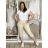 Nohavice volnočasové dámske nadrozměr AMANDA (40/42/44/46 ONE SIZE) TALIANSKA MÓDA IM42600016/DU tm. khaki 42/44/46