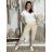 Nohavice volnočasové dámske nadrozměr AMANDA (40/42/44/46 ONE SIZE) TALIANSKA MÓDA IM42600016/DU tm. khaki 42/44/46