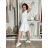 Šaty voľnočasové letný mušelín krátky rukáv dámske (S/M/L ONE SIZE) TALIANSKA MÓDA IM4250001/DUR béžová S/M/L