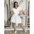 Šaty voľnočasové letný mušelín krátky rukáv dámske (S/M/L ONE SIZE) TALIANSKA MÓDA IM4250001/DUR béžová S/M/L