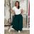 Nohavice harémky letné dlhé dámske (S/M/L ONE SIZE) TALIANSKA MÓDA IM424402 zelená smaragdová S / M