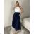Sukňa dlhá s páskem dámska MONA  (S/M/L ONE SIZE) TALIANSKA MÓDA IMM25M12361/DUR S/M/L čierna