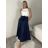 Sukňa dlhá s páskem dámska MONA  (S/M/L ONE SIZE) TALIANSKA MÓDA IMM25M12361/DUR S/M/L čierna