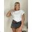 Tričko krátky rukáv dámske (S/M ONE SIZE) TALIANSKA MÓDA IMPTI24NG2031