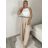 Nohavice elegantní dlhé s páskem dámske MISEL(S/M/L ONE SIZE) TALIANSKA MÓDA 	 IMPVN262465