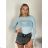 Tričko dlouhý krátký rukáv dámske LATINA(S/M  ONE SIZE) TALIANSKA MÓDA IMPDY2628031/DUR S / M svetlozelená