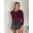 Tričko dlouhý krátký rukáv dámske LATINA(S/M  ONE SIZE) TALIANSKA MÓDA IMPDY2628031/DUR S / M svetlozelená