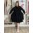 Šaty mikinové dlhý rukáv dámske nadrozmer (42/44/46 ONE SIZE) TALIANSKA MÓDA IMD25246