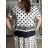 Košeľa puntíkatá krátky rukáv dámska (S/M/L ONE SIZE) TALIANSKA MÓDA IMM26M7512