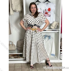 Košeľa puntíkatá krátky rukáv dámska (S/M/L ONE SIZE) TALIANSKA MÓDA IMM26M7512