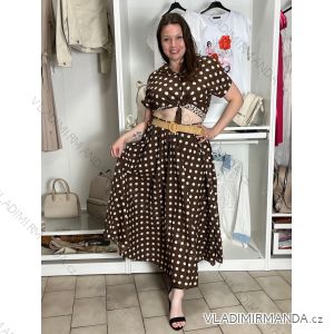 Košeľa puntíkatá krátky rukáv dámska (S/M/L ONE SIZE) TALIANSKA MÓDA IMM26M7512/DUR
