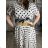 Košeľa puntíkatá krátky rukáv dámska (S/M/L ONE SIZE) TALIANSKA MÓDA IMM26M7512/DUR S/M/L biela
