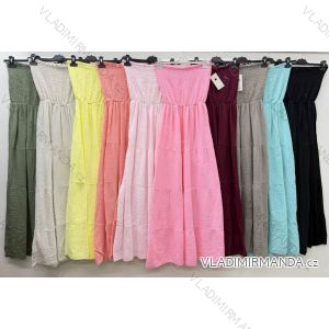 Šaty mušelín letní bez ramínek rukáv dámské (S/M/L ONE SIZE) ITALSKá MóDA IM426180