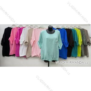 Tunika mušelín 3/4 dlhý rukáv dámska nadrozmer (46/48/50 ONE SIZE) TALIANSKA MÓDA IM426184