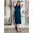 Šaty košeľové 3/4 dlhý rukáv dámske (S/M/L/XL ONE SIZE) TALIANSKA MÓDA IM525057