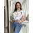 Tričko s krátkym rukávom dámske kvetované (S/M/L/XL ONE SIZE) TALIANSKÁ MÓDA IM526000356