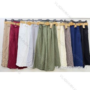Nohavice letné s opaskom dámske (S/M/L ONE SIZE) TALIANSKA MÓDA IM426199