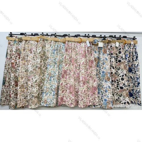 Nohavice letné s opaskom dámske (S/M/L ONE SIZE) TALIANSKA MÓDA IM426200