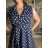 Šaty elegantní bez rukávu s páskem  dámské (S/M/L ONE SIZE) italská moda IMWBJ260001/DUR S/M/L tmavo modrá