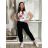 Nohavice volnočasové dámske nadrozměr AMANDA (40/42/44/46 ONE SIZE) TALIANSKA MÓDA IM42600016/DU tm. khaki 42/44/46