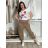 Nohavice volnočasové dámske nadrozměr AMANDA (40/42/44/46 ONE SIZE) TALIANSKA MÓDA IM42600016/DU tm. khaki 42/44/46