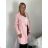 Kabátek slabý s opaskom dlhý rukáv dámsky (S/M/L ONE SIZE) TALIANSKA MÓDA IMPBN2691100/DUR hnědá S/M/L