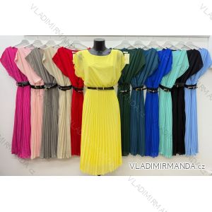 Šaty letné šifónové krátky rukáv dámske (S/M/L ONE SIZE) TALIANSKA MÓDA IM426220