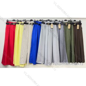 Nohavice elegantné s opaskom dámske (S/M/L ONE SIZE) TALIANSKA MÓDA IM426231