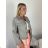 Bunda riflová dlhý rukáv dámska (S/M/L ONE SIZE) TALIANSKA MÓDA IMPOZ2616590/DUR S/M/L biela