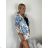 Sako dlhý rukáv dámske nadrozmer (S/M/L ONE SIZE) TALIANSKA MÓDA IMWAD260002/DUR S/M/L modrá