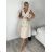 Šaty dlhé košeľové rukávu dámske (S/M/L ONE SIZE) TALIANSKA MÓDA IMM2612764/DUR S/M/L béžová