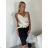 Kraťasy elegantní s páskem dámske FAIRA (S/M/L ONE SIZE) TALIANSKA MÓDA IMD26000456/DUR S/M/L biela