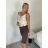 Kraťasy elegantní s páskem dámske FAIRA (S/M/L ONE SIZE) TALIANSKA MÓDA IMD26000456/DUR S/M/L biela