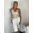 Kraťasy elegantní s páskem dámske FAIRA (S/M/L ONE SIZE) TALIANSKA MÓDA IMD26000456/DUR S/M/L biela