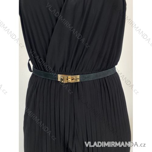Opasok kožený dámsky (ONE SIZE) TALIANSKA MÓDA IMWS260001/DUR ONE SIZE čierna