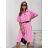 Šaty košilové elegantný dlhý rukáv dámske (S/M/L ONE SIZE) TALIANSKA MÓDA IMD260000356