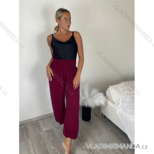 Nohavice dlhé letné harémky dámske VALERI (S/M/L ONE SIZE) TALIANSKA MODA IM426002659