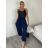 Nohavice dlhé letné harémky dámske VALERI (S/M/L ONE SIZE) TALIANSKA MODA IM426002659/DUR S/M/L tmavo modrá