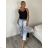 Tepláky dlhé dámske (S/M/L ONE SIZE) Talianska MODA IMB22LUSSY/DUR S/M/L modrá
