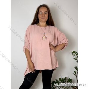Tunika 3/4 dlhý rukáv dámska nadrozmer HEIDI (54/56/58 ONE SIZE) TALIANSKA MÓDA IM426064