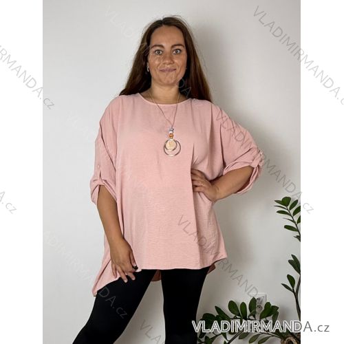 Tunika 3/4 dlhý rukáv dámska nadrozmer HEIDI (54/56/58 ONE SIZE) TALIANSKA MÓDA IM426064