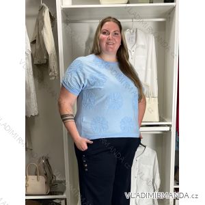 Tunika letný krátky rukáv dámska nadrozmer (52/54/56 ONE SIZE) TALIANSKA MÓDA IM426568931