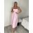 Šaty dlhé elegantní na ramínka dámske SARA (S/M/L ONE SIZE) TALIANSKA MÓDA IMPKM266804/DUR S/M/L béžová